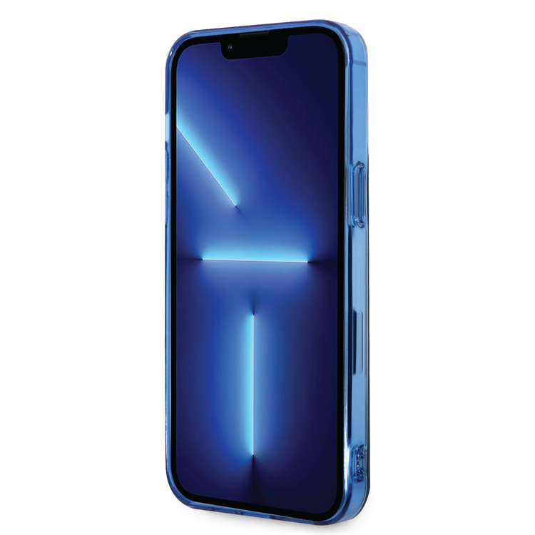 Mercedes-Benz Double Layer PC/TPU Case with Large Star Pattern iPhone 14 Pro Max Compatibility - Black / Blue