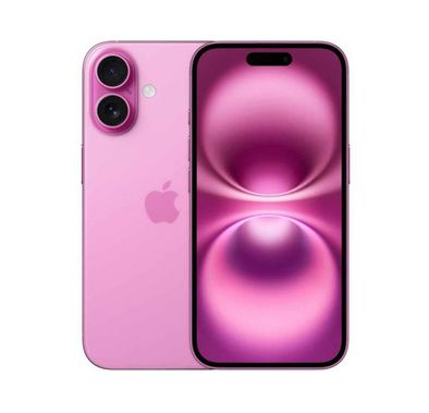 Apple iPhone 16 with 128GB Capacity, 6.1‑inch Screen Size, USB-C Connector Type, 6‑Core CPU, 5‑Core GPU, 5G Network Technology, Splash, Water & Dust Resistant, Middle East Version - Pink