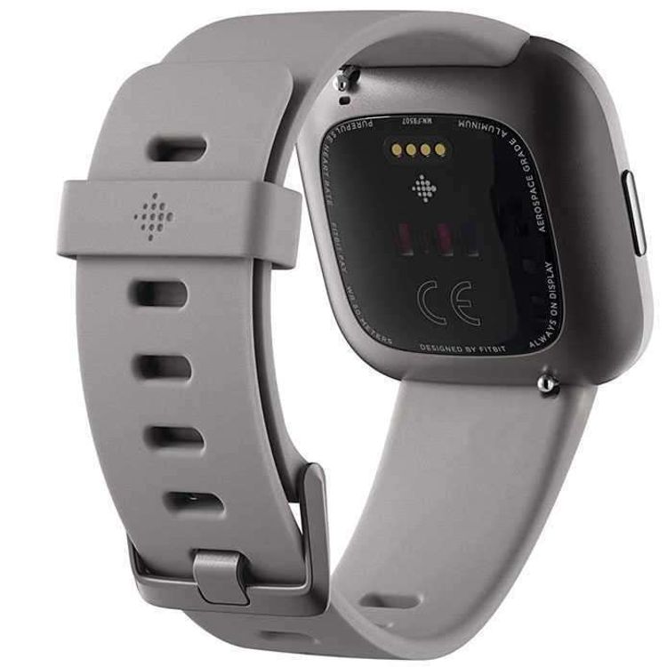 Fitbit Versa 2 Fitness Wristband with Heart Rate Tracker & Amazon Alexa Built-in Smartwatch, 24/7 Heart Rate & Sleep Tracking, Fitbit Pay, 5+ Day Battery Life - Grey/Silver
