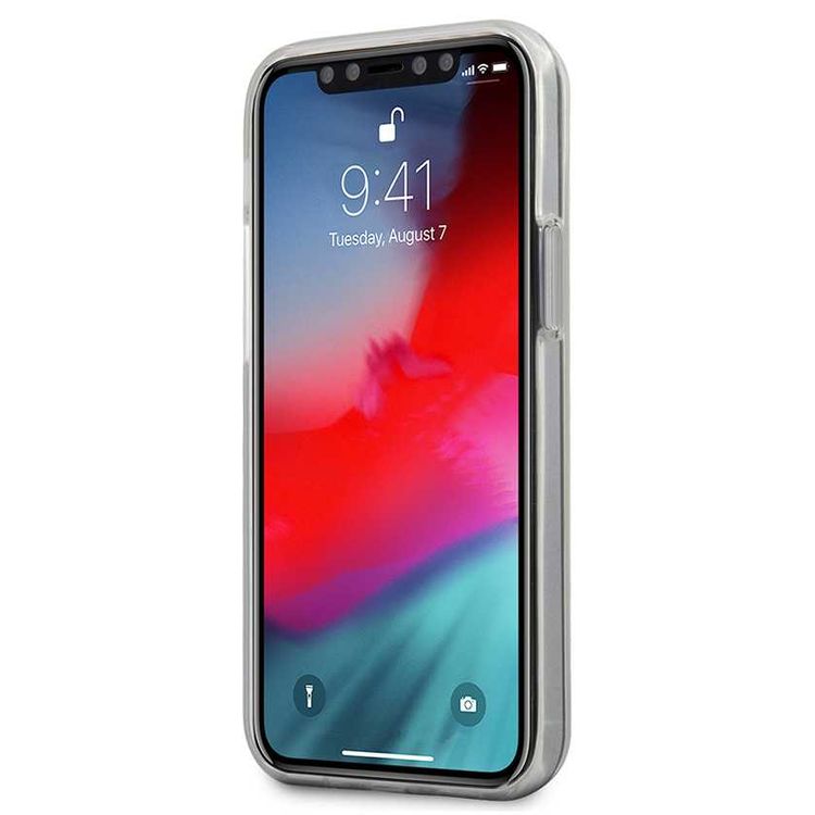 CG MOBILE Mercedes-Benz Transparent Phone Case Embossed 2 Compatible for iPhone 12 Mini (5.4 ) Officially Licensed - Blue Gradient