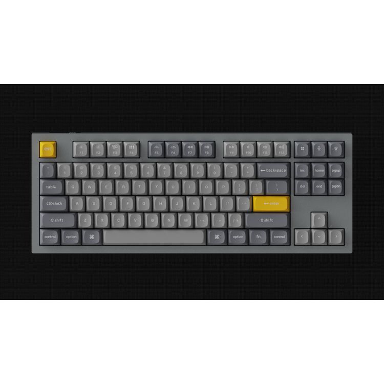 Keychron Q3 QMK Custom Hot-Swappable Gateron G-PRO Mechanical Keyboard With Blue Switch & RGB - Space Grey