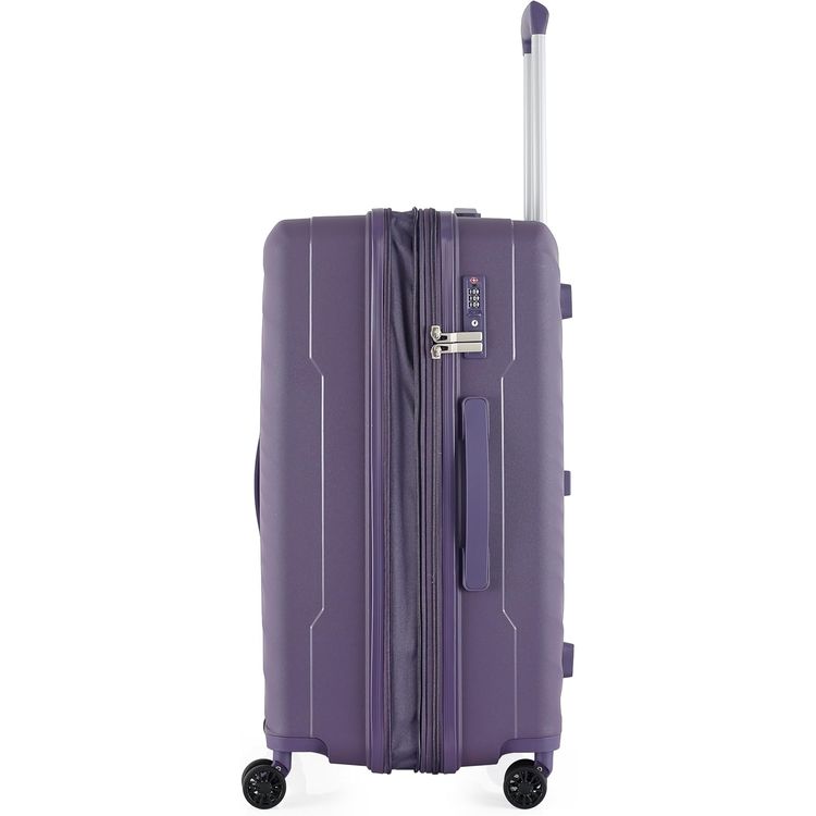 H.T Luggage Bag, Hard Case Polypropylene (PP) Material - Medium/Purple