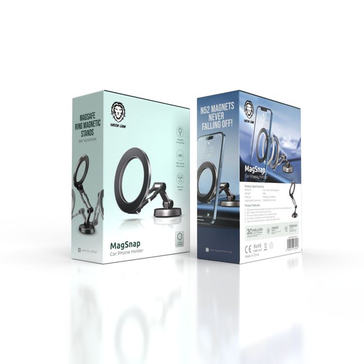 Green Lion Mag Snap Car Phone Holder - Gray