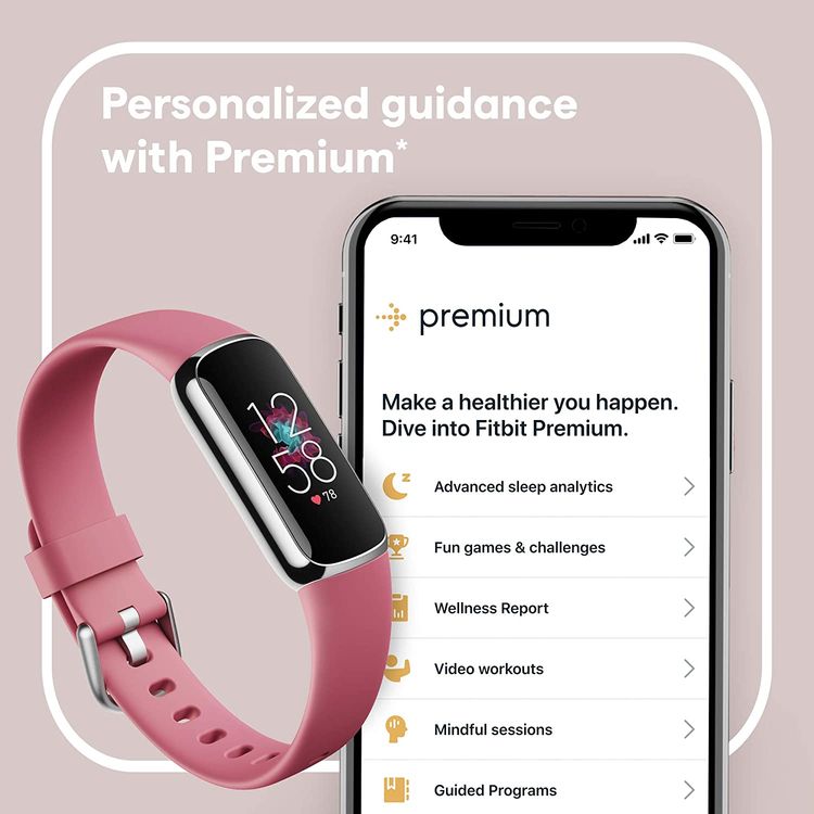 Fitbit Luxe Fitness & Wellness Wristband Tracker with Stress Management, Sleep Tools, Fitness & Activity, Health Metric Dashboards, Jewelry Design with 5-Day Battery Life
