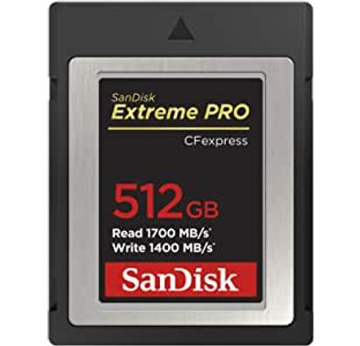 SanDisk 512GB Extreme PRO CFexpress Card Type B - SDCFE-512G-GN4IN - Black