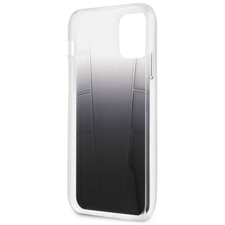 CG MOBILE Mercedes-Benz Transparent Phone Case Embossed 2 Compatible for iPhone 12 Mini (5.4 ) Officially Licensed - Black Gradient
