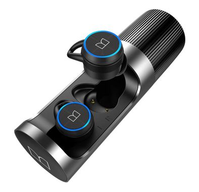 Monster Clarity 101 AirLinks Wireless Earbuds, Bluetooth Version 5.0, Type-C Charging Port, 360° Rotatable Charging Case, Touch Control, 60 Hours Battery Life - Black
