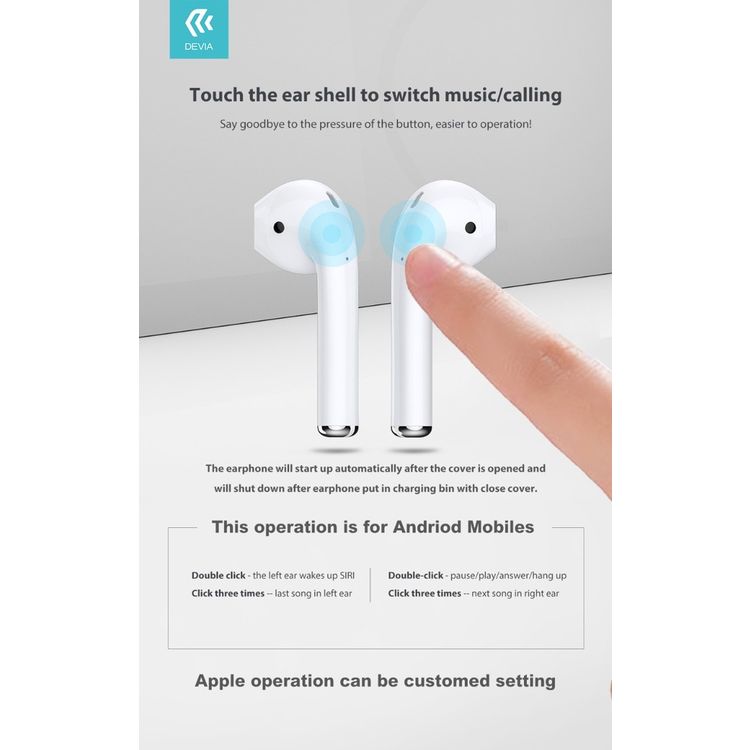 Devia Kintone TWS wireless earphone (SE) - White