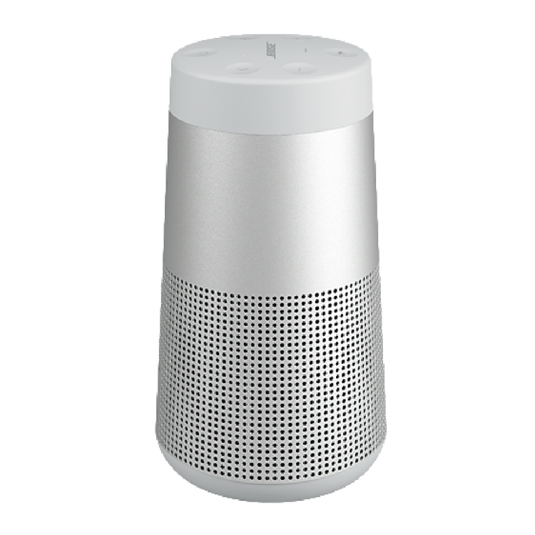 بوس مكبر صوت بلوتوث لاسلكي محمول ساوندلينك ريفلوف II مع أوامر سيري و جوجل الصوتية ، مقاوم للماء والغبار ، عمر بطارية يصل إلى 13 ساعة ، مكبر صوت قابل للإمساك - فضي فاخر