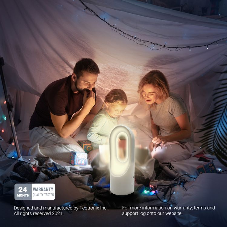 Porodo 2 in 1 Multi-Function Outdoor FlashLight-White