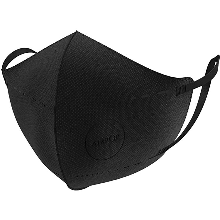 ايربوب قناع وجه خفيف قابل لإعادة الاستخدام وقابل للغسل SE عبوة واحدة ، أغطية وجه من 4 طبقات ، مقاس محيطي ، أقنعة وجه بتصميم خفيف الوزن للارتداء المتكرر ، (قطعتان) ، أسود