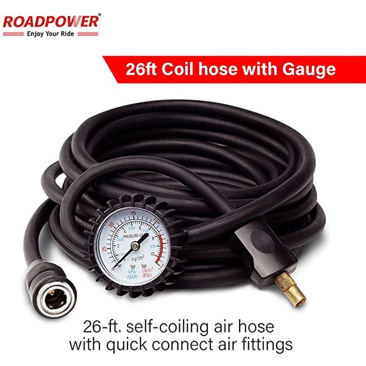 Roadpower Dual Cylinder Car Air Compressor Ultra Extreme 4X4 Tire Super Air Flow Portable with Carry Bag