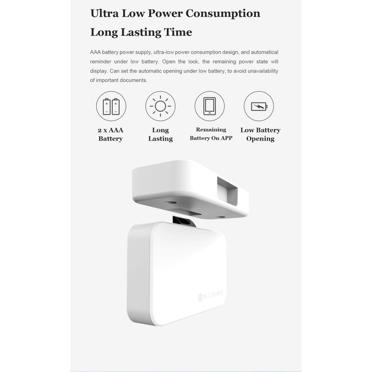 مجموعة قفل الخزانة الذكية ييلوك من شاومي - أبيض