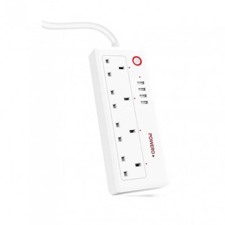 Powero + Smart Power Strip مع 20W PD - أبيض