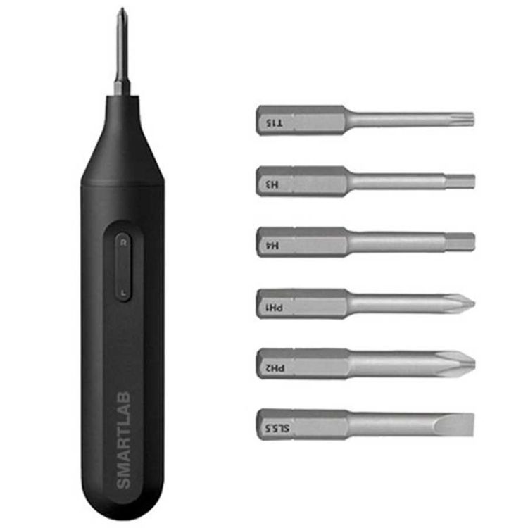 Smartlab 6 in 1 Electric Screw Driver Set 1500mAh - Black