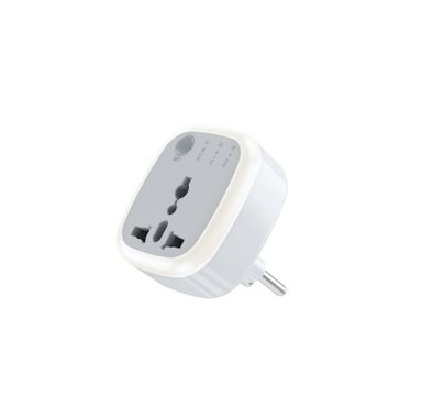 Green Lion Universal Conversion Plug, 3 Timer Mods, Universal Compatibility, 2450W, 10A, LED Light, Short Circuit Protection - White