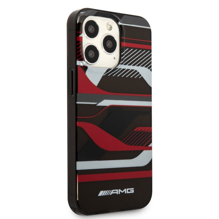 AMG AMHCP13X2EBOO PC/TPE Hard Case Compatible with iPhone 13 Pro Max - Orange/Black