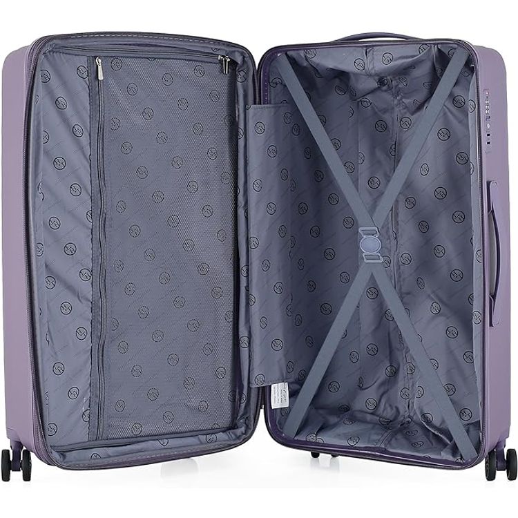 H.T Luggage Bag, Hard Case Polypropylene (PP) Material - Large/Purple