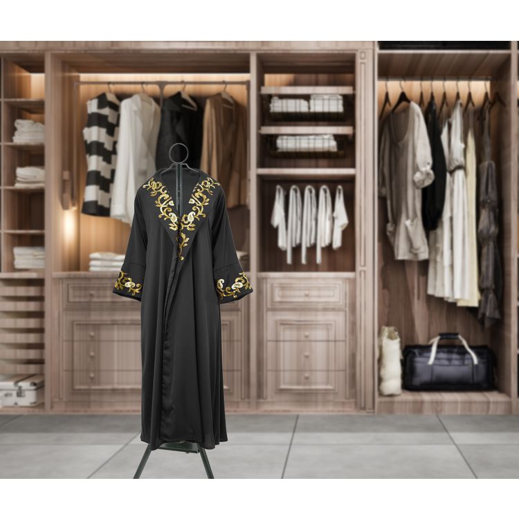 مبخرة بخور من بورودو لايف ستايل كلوذنج بارتفاع 186 سم، إزالة التجاعيد وتعطير، تصميم ذكي للبخور، تصميم خطاف تعليق، قاعدة ثلاثية القوائم ثابتة، قاعدة متينة غير قابلة للانزلاق - أسود