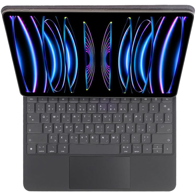 Levelo AeroBoard Saffanio Leather Wireless Keyboard for iPad Pro 11" & iPad Air 11" M3 (2025) with Multi-Gesture Trackpad, 300 Hours Standby Time, Up to 130° Adjustable Angle - Black