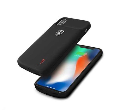 CG MOBILE Ferrari Off Track Full Cover Power Phone Case 3600mAh for iPhone X Officially Licensed - Black