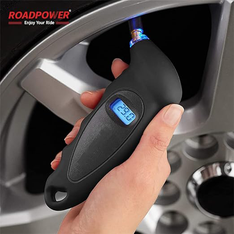 RoadPower Digital Tire Pressure Gauge, 100 PSI, 4 Settings