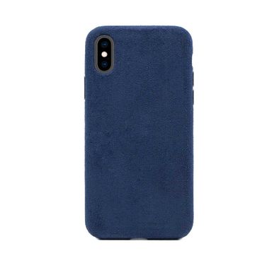 بورودو PDALCX65006 جراب ألكانترا الخلفي متوافق مع ايفون أكس / أكس أس -  أزرق