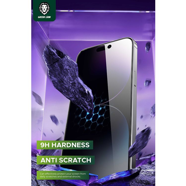 Green Lion 9H Steve Privacy Screen Protector for iPhone 15 Pro Max, Anti-Peeping for Side View Blocking, Anti-Fingerprint & Anti-Scratch, Grease Resistance, Bubble-Free Installation - Black