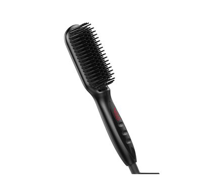 Green Lion Hair & Beard Straightener Comb, Digital display, Ceramic coating, Auto shut-off, Intelligent locking - Black