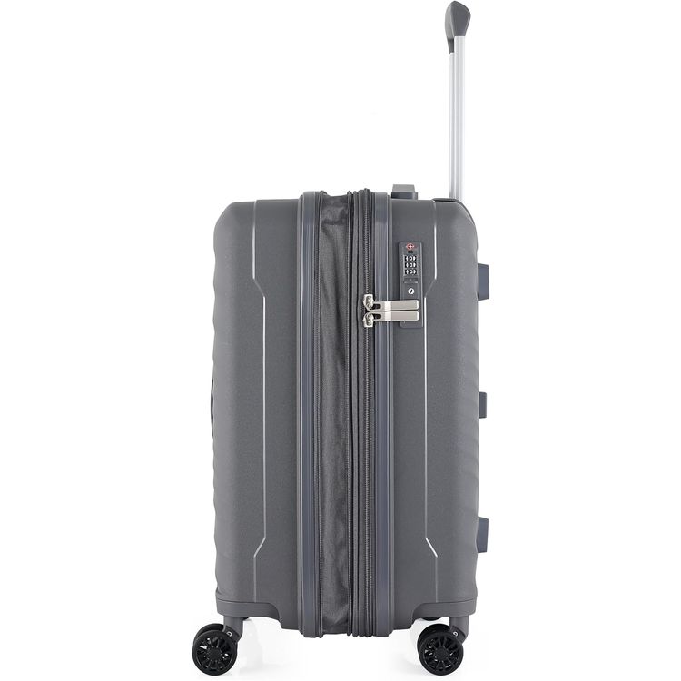 H.T Luggage Bag, Hard Case Polypropylene (PP) Material - Small/Gray