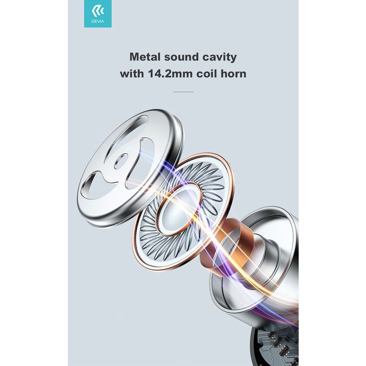 Devia Smart Series Silicone Neckband Headset | Ergonomic Design Bluetooth Headset - Gray / Silver