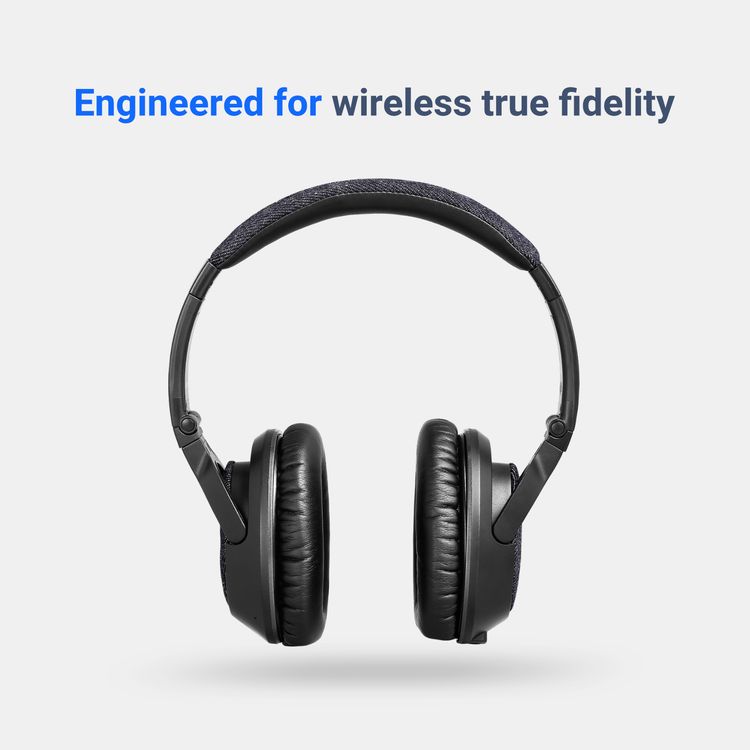 سماعات MEE audio Matrix3 بلوتوث اللاسلكية عالية الدقة مع زمن انتقال منخفض aptX (أسود)