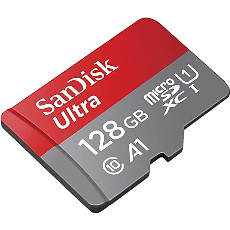 SanDisk 128GB Ultra microSDXC UHS-I Micro Memory Card A1 Class 10 120MB/s - SDSQUA4-128G-GN6MN - White