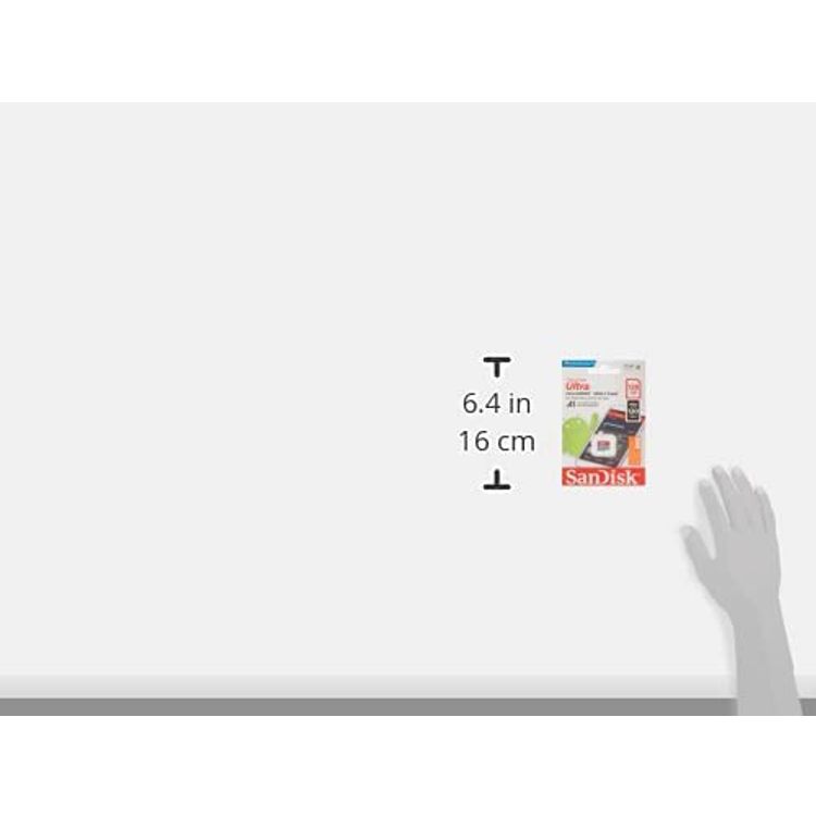 SanDisk 128GB Ultra microSDXC UHS-I Micro Memory Card A1 Class 10 120MB/s - SDSQUA4-128G-GN6MN - White