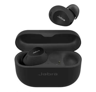سماعات أذن Jabra Elite 10 اللاسلكية الحقيقية، ميكروفون مدمج، خاصية إلغاء الضوضاء، عمر بطارية طويل، بلوتوث متعدد النقاط، شحن لاسلكي، وضع السكون، Spotify Tap - أسود لامع