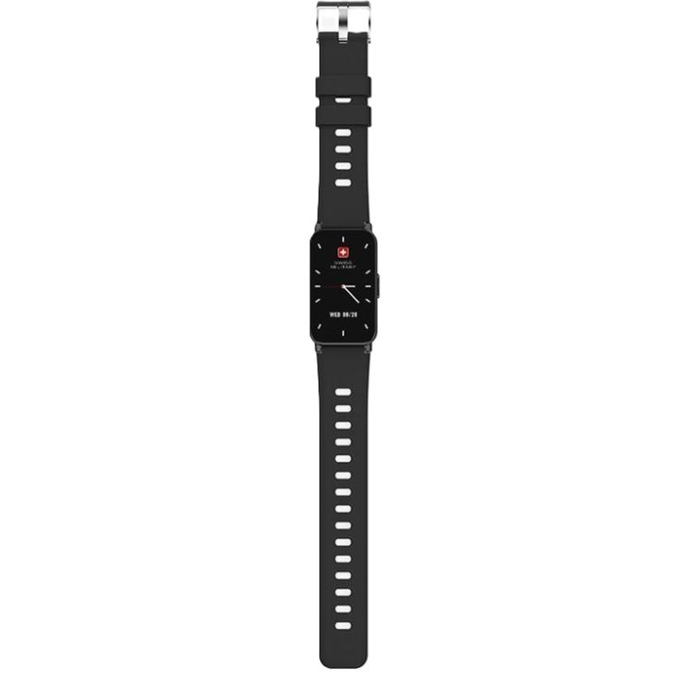 Swiss Military Rhine Smart Watch 1.45” IPS Display, 10 Days Battey Life, English & Arabic Supported, iOS 11 & Android 5, Waterproof - Black