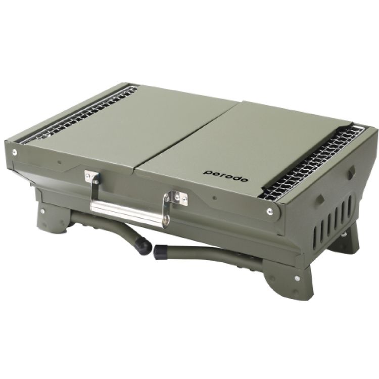 شواية فحم محمولة للتخييم من بورودو لايف ستايل/فرن كربون - أخضر