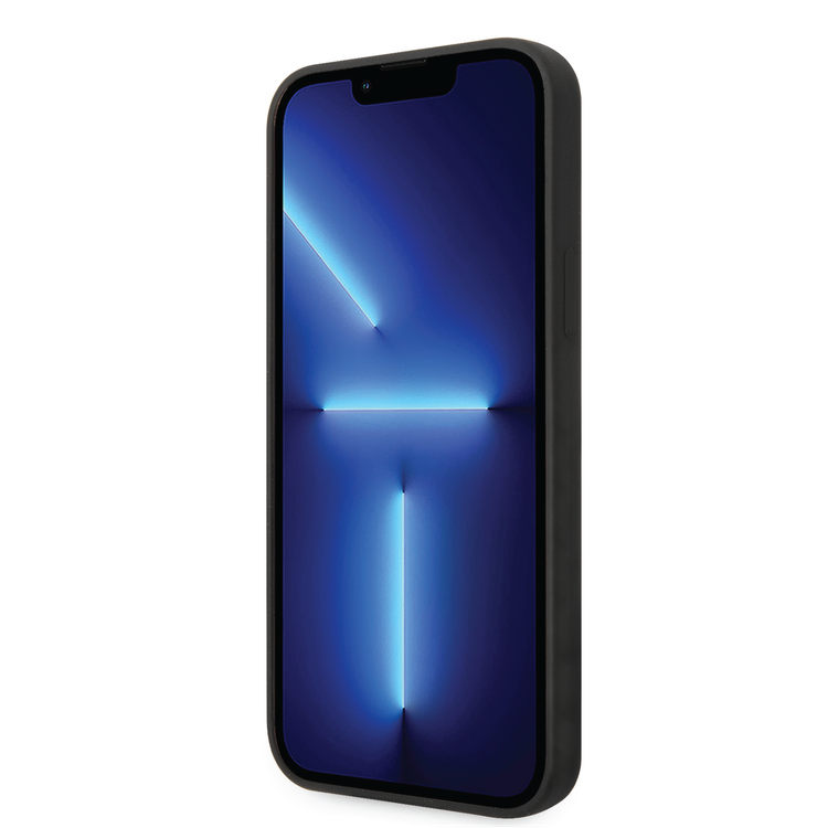 Mercedes-Benz Liquid Silicone Case with Gradient Star Horizontal Pattern iPhone 14 Plus Compatibility - Black