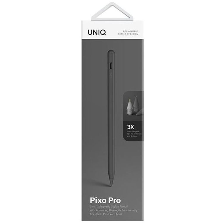 Uniq Pixo Pro Magnetic Stylus for iPad | Charcoal