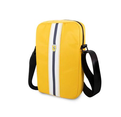 سي جي موبايل  حقيبة تابلت فيراري بيستا نايلون معدنية الشعار على المسار مقاس 10 بوصات مرخصة رسميًا ، حزام كتف قابل للتعديل مناسب للخارج ، العمل ، المكتب ، المدرسة ، خفيف الوزن نحيف ومرخص رسميًا ، حقائب للرجال ، النساء ، الأولاد والبنات ، أسود