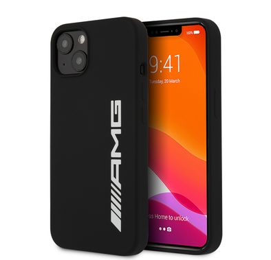 CG MOBILE AMG Liquid Silicone Case with Big Logo Compatible for iPhone 13 Pro Max (6.7") Easy Access to All Ports, Shock-Absorption, Anti-Scratch, & Drop Protection Back Cover Suitable with Wireless Charging Officially Licensed