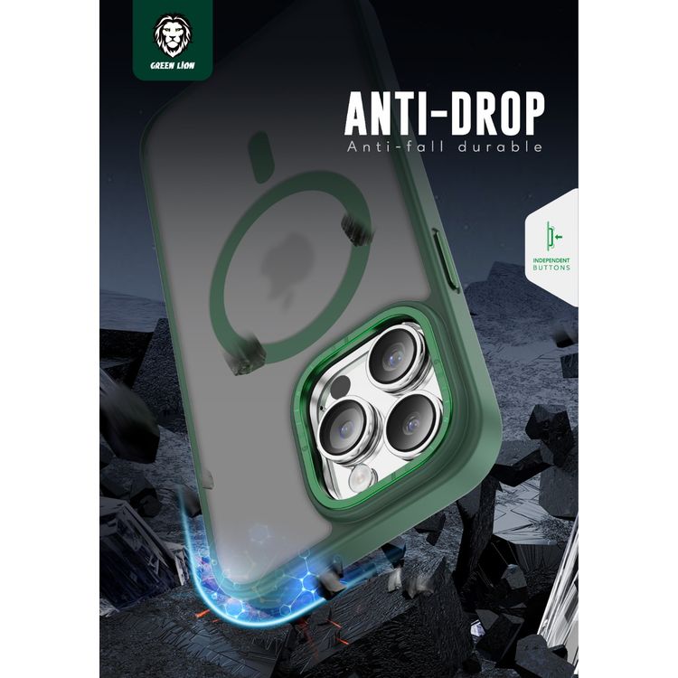 Green Lion Charles Magsafe Case for iPhone 14 Pro Max - Purple