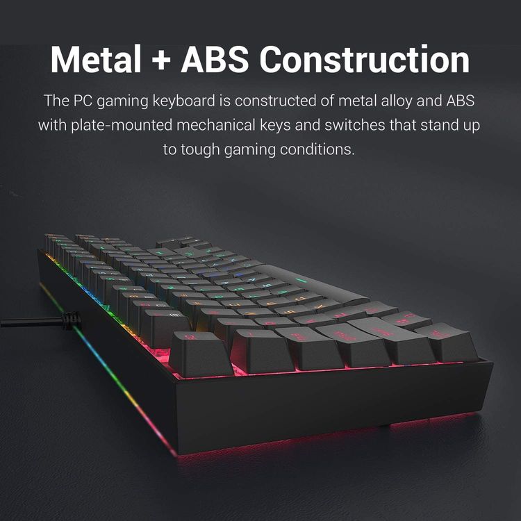 Redragon K552RGB Mechanical Gaming Keyboard with RGB Backlit | Spill Resistant Design Wired Mechanical Keyboard