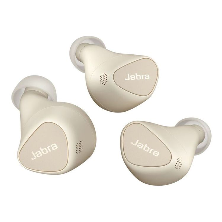 سماعات أذن Jabra Elite 5 اللاسلكية الحقيقية، وتقنية إلغاء الضوضاء النشطة الهجينة (ANC)، وتقنية الاتصال المكونة من 6 ميكروفونات