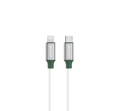 كابل Green Lion PVC USB-C إلى Lightning Wide 1M PD 20W - أبيض - 1 م