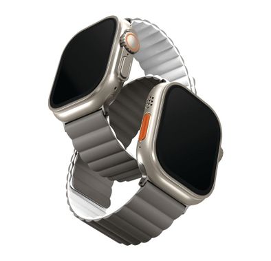 Uniq Revix Reversible Magnetic Strap for Apple Watch - Ash Grey /Dove White