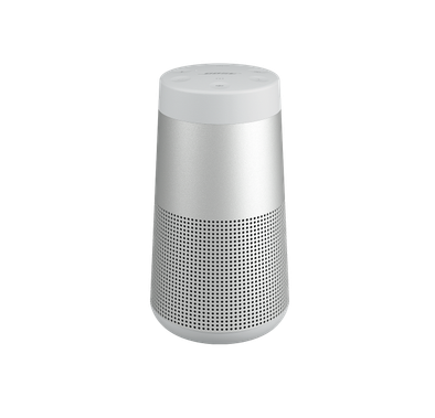 Bose مكبر صوت لاسلكي محمول يعمل بالبلوتوث وميزة مقاومة الماء ومكبر صوت قابل للإمساك به وعمر بطارية يصل إلى 12 ساعة - رمادي