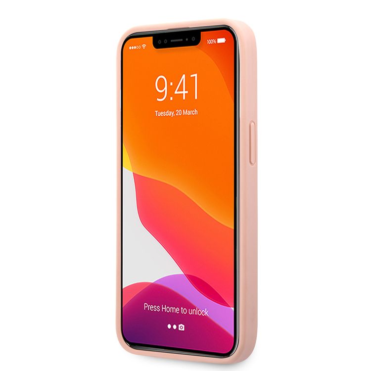 CG MOBILE Guess PU Leather Case Saffiano with Metal Logo Hot Stamp Stripes Compatible for iPhone 13 Pro Max (6.7") Anti-Scratch, Easy Access to All Ports, Shock Absorption & Drop Protective Back Cover Suitable with Wireless Charging Officially Licensed