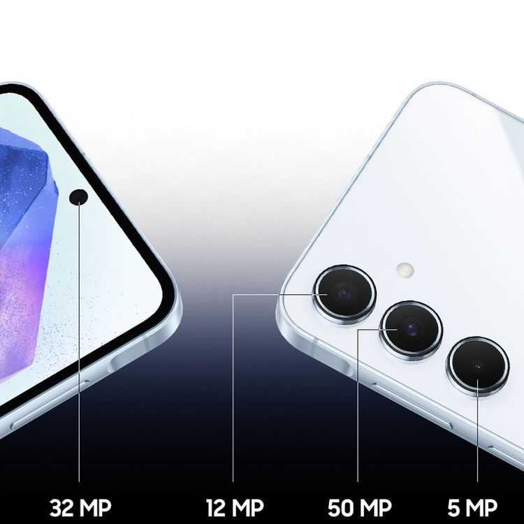 هاتف ذكي Samsung Galaxy A55 5G إصدار TRA، ذاكرة وصول عشوائي 8 جيجا بايت، سعة تخزين 256 جيجا بايت، هاتف Android 5G، 2024 - أزرق