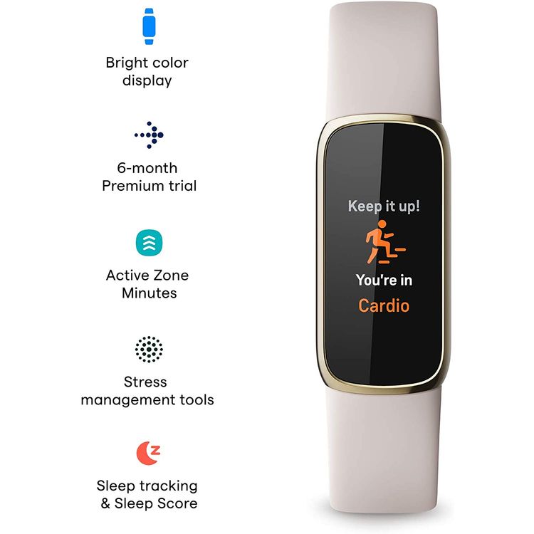 فيتبيت لوكس متتبع اللياقة البدنية والعافية مع إدارة الإجهاد ، وتتبع النوم ومعدل نبضات القلب على مدار الساعة طوال أيام الأسبوع ، مقاس واحد على نطاق صغير/ كبير